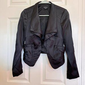 Bebe Women's Textured Satin Jacket Black Size XS(0), EUC, $25